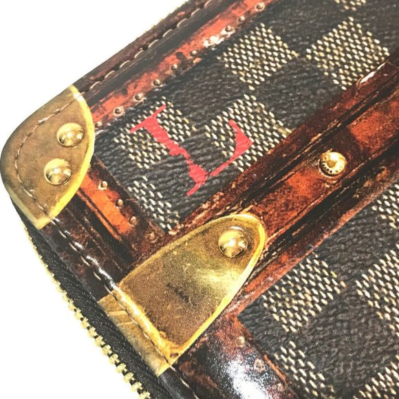 AUTHENTIC LOUIS VUITTON Transformed Damier Tromp Leilleux Zippy Wallet - Picture 4 of 8
